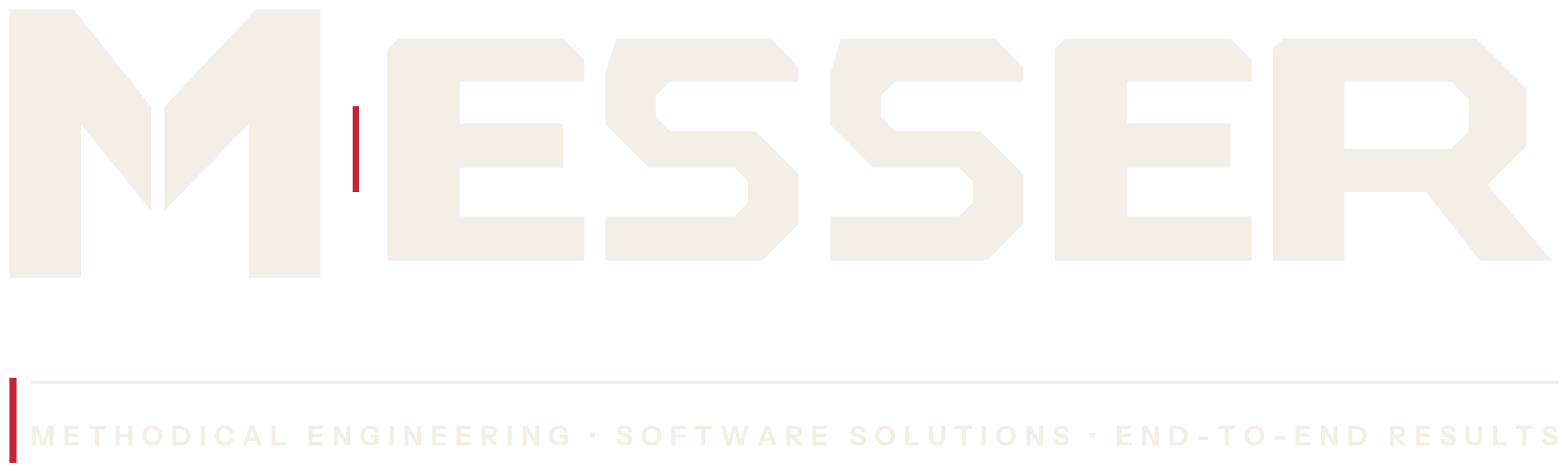 MESSER — Methodical Engineering · Software Solutions · End-to-end Results